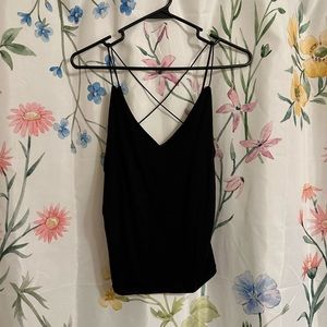 Strappy Black Crop Top